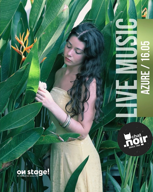 Poster for AZURE concert at the Chat Noir Jazz Club, Carouge, Switzerland, 16 May, 2025.