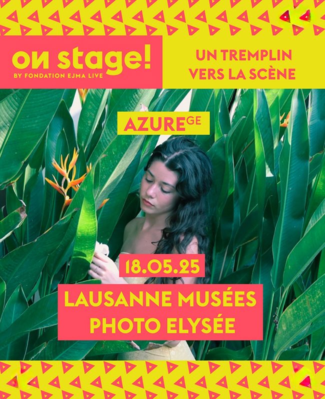 Poster for AZURE concert with EJMA LIVE at Lausanne Musée Photo Elysée, 18 May, 2025